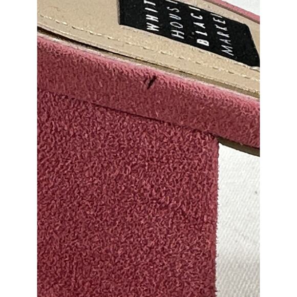 White House Black Market Knotted Bow Suede Mules Samon Shoes Sz7.5M Stunning - Picture 12 of 13